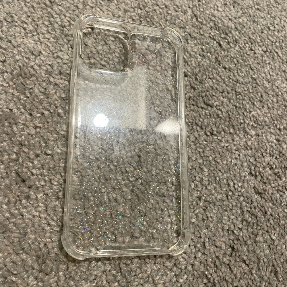 iPhone 12 Pro clear sparkle case
